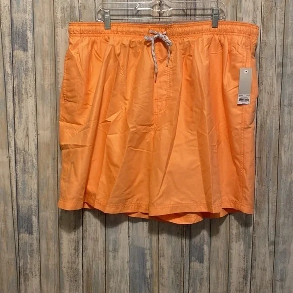 NWT Mens Croft and Barrow 7.5 Solid Swim Shorts In Cantaloupe | 2X NWT - Picture 2 of 10